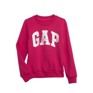 GAP KIDS GIRLS METALLIC LOGO SWEATSHIRT - PINK SIZE  SMALL (NEW WITH TAGS) A13